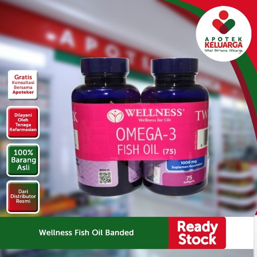 WELLNESS OMEGA 3 FISH OIL BANDED CAP (75) (D)