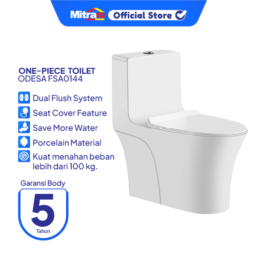 Kloset Duduk Ceramax FSA0144 Odesa One Piece Putih - Closet