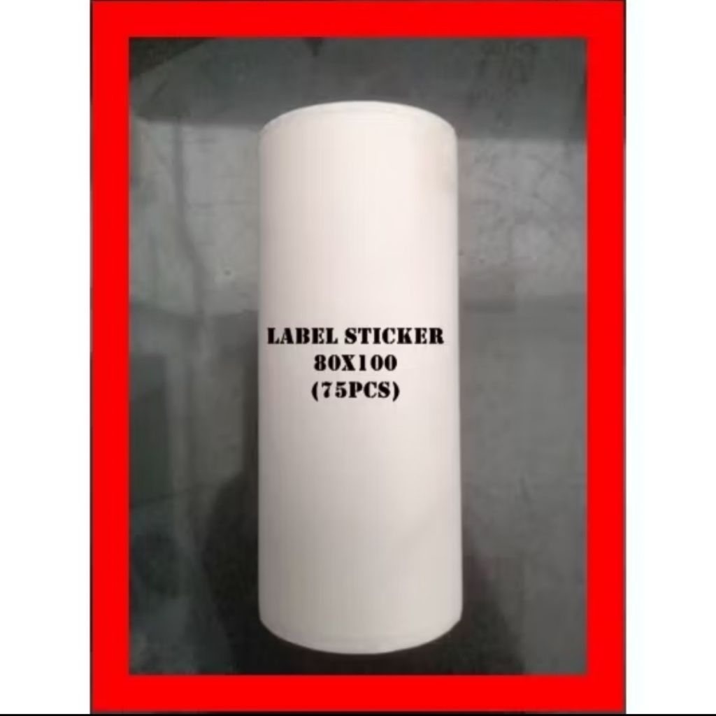 Kertas Label Sticker Barcode Thermal 80 x 100mm1 line (75pcs) Kertas Label Thermal 80x100