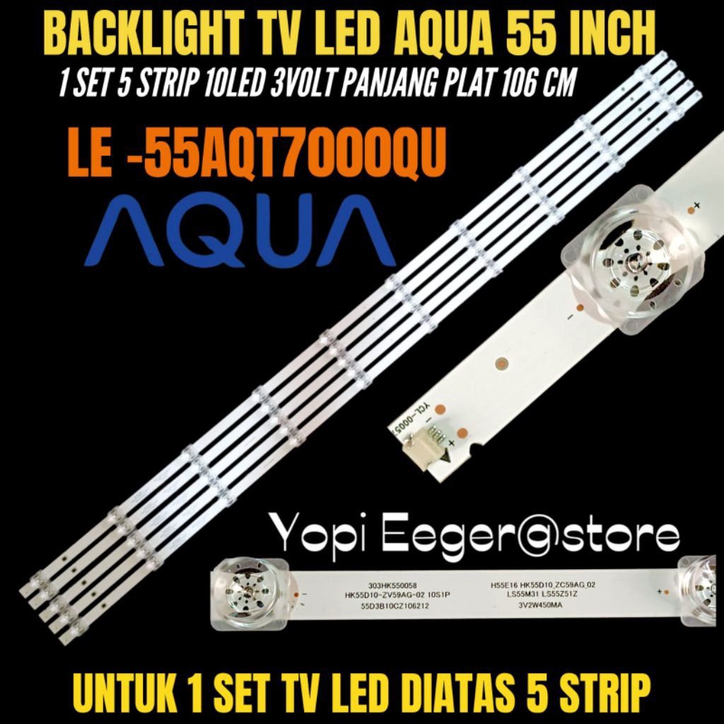 BACKLIGHT TV LED AQUA 55 INCH LE-55AQT7000QU