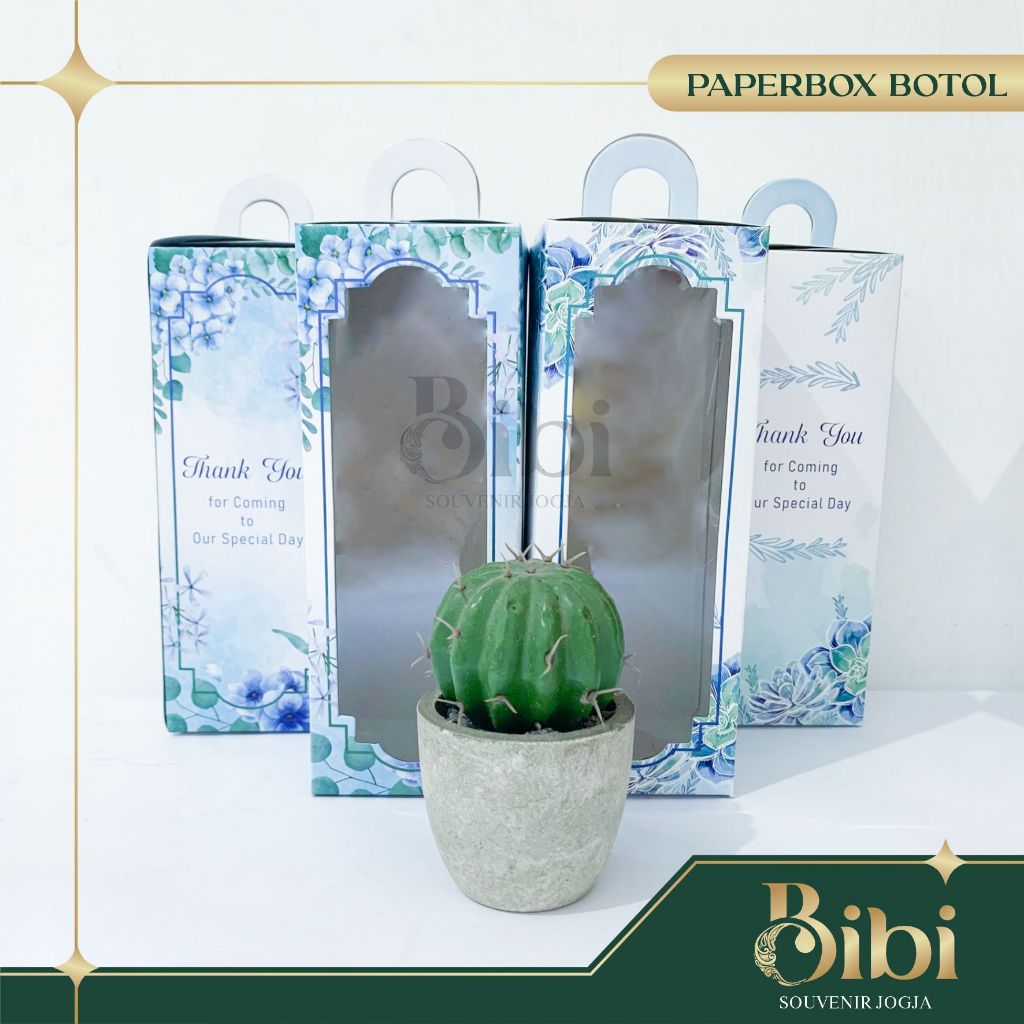 Paper Box Souvenir 7x7x19 Kemasan Tumbler Doff Kotak Souvenir Pernikahan Aesthatic