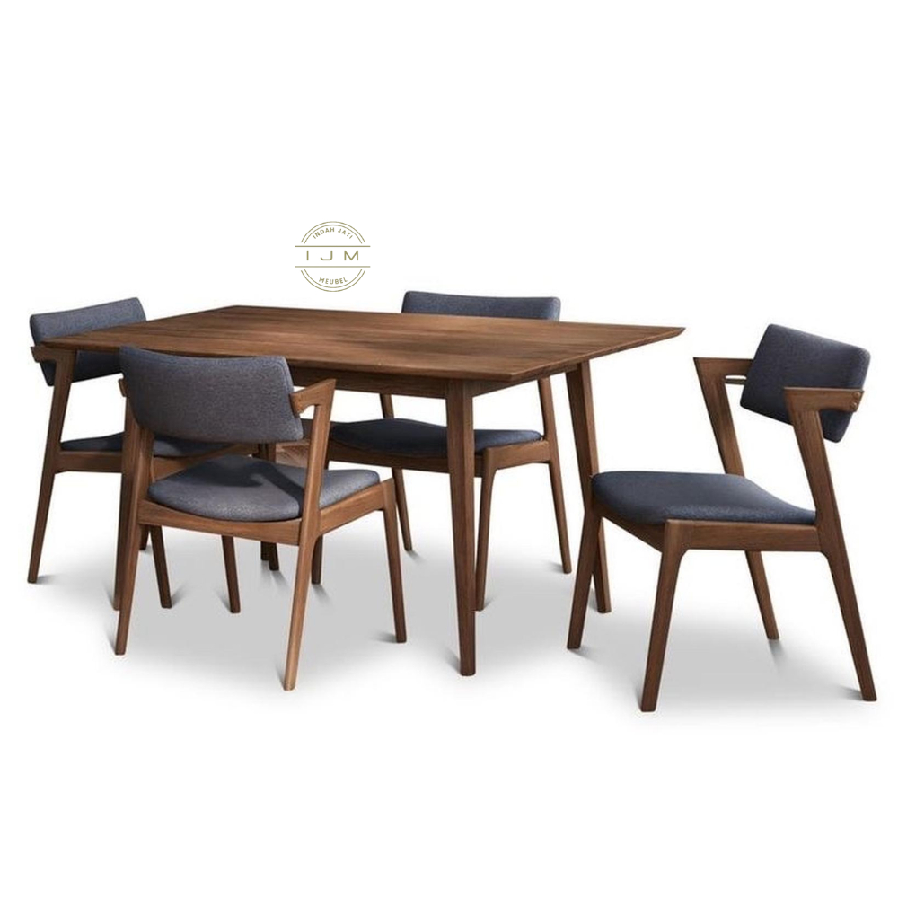 Meja Makan Minimalis Kursi 4 Kayu Jati Sangat Bagus Kualitas Baik Modern Jati Solid