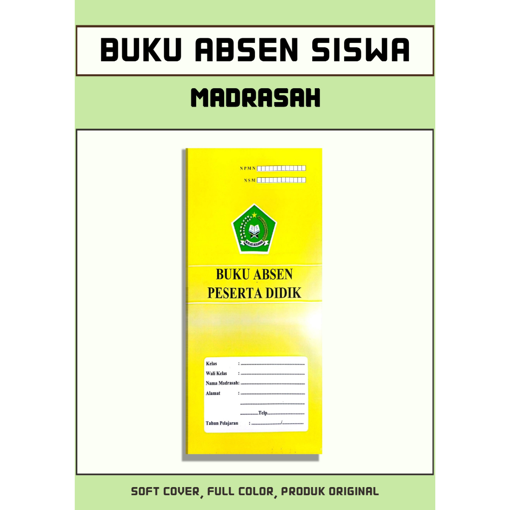 Daftar Hadir Siswa // Buku Absensi Siswa SD