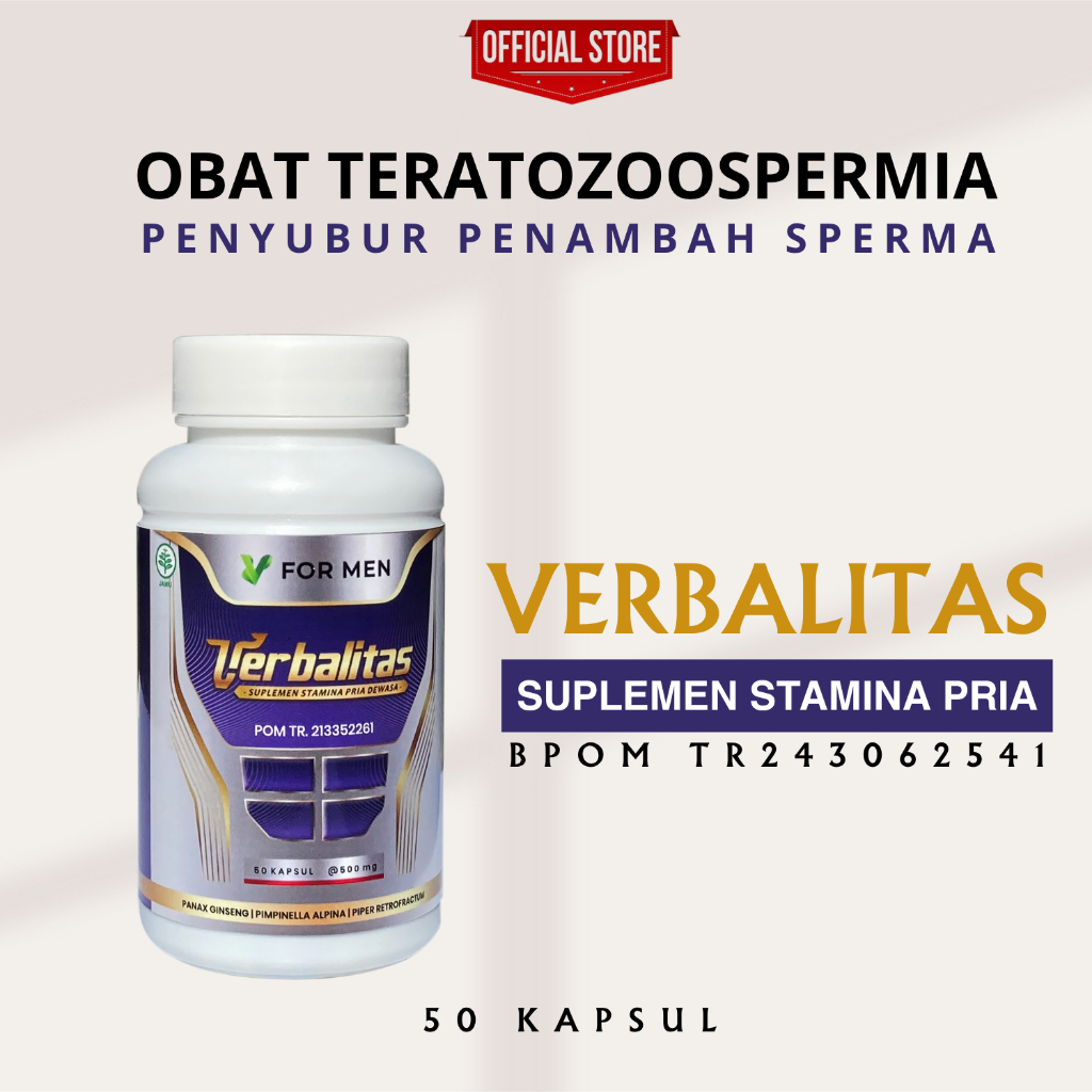VERBALITAS Vitamin Penyubur Sperma Obat Sperma Encer Pengental Sperma Penambah Sperma Obat Oligosper