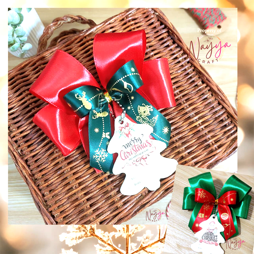 Pita Natal Christmas Hampers jadi siap pakai Parcel Hiasan aksesoris gantungan tahun baru