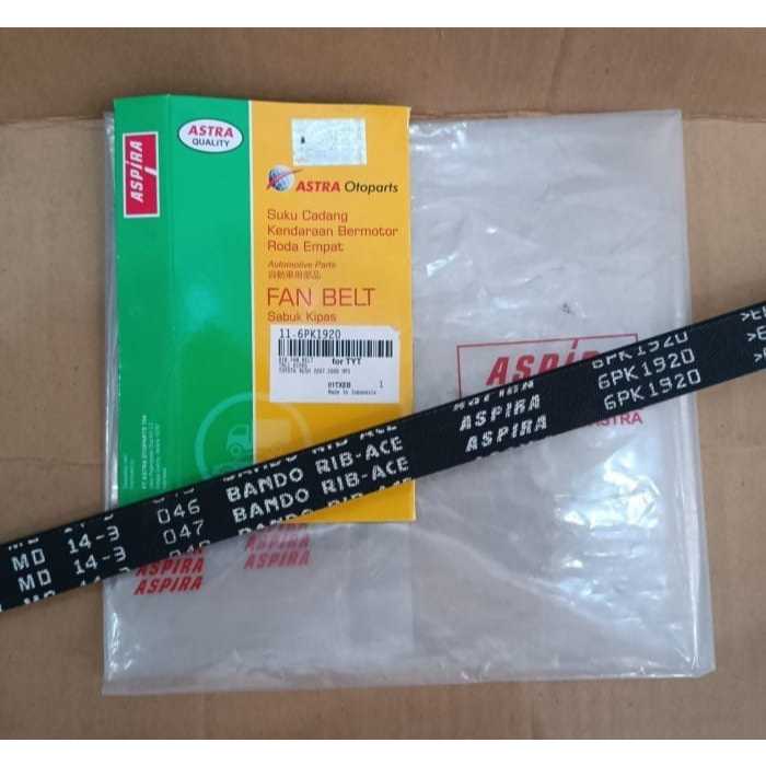 FanBelt V-Belt Rush Terios 2007-2009 Powersteering Avanza 1.5 2004-2011 Aspira 6PK1920 Bando Tali Ki