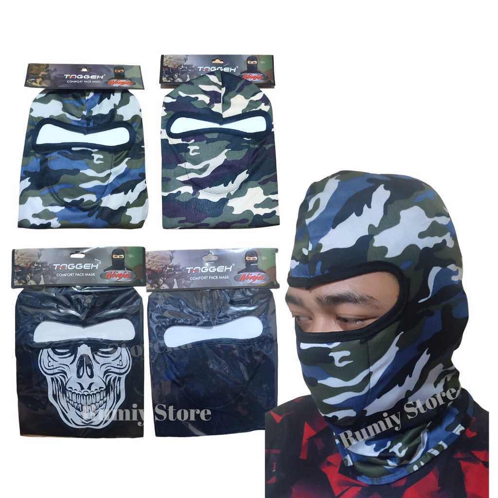 Masker Ninja Full Face Bahan Adem Tebal Panjang
