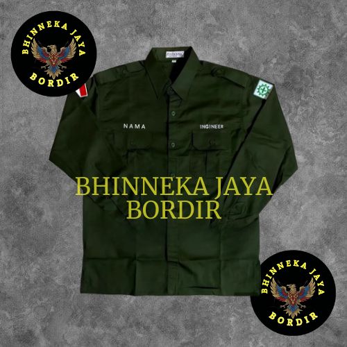 KEMEJA ENGINEER FREE BORDIR NAMA