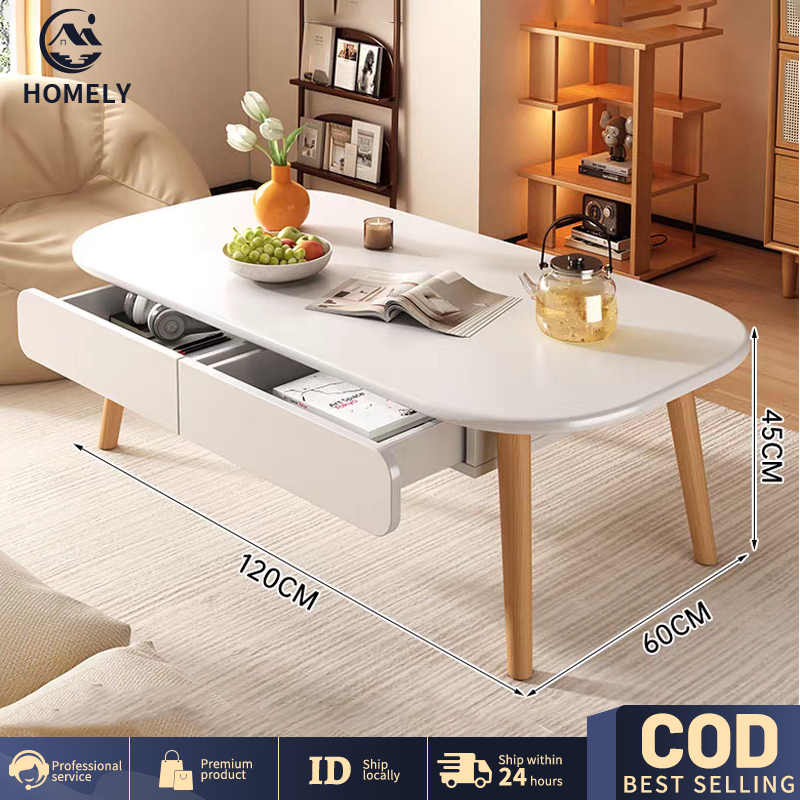 COD Meja Tamu Minimalis Kayu Dengan Laci Minimalis Meja Ruang Tamu Coffee Table Meja Makan Ruang Tam
