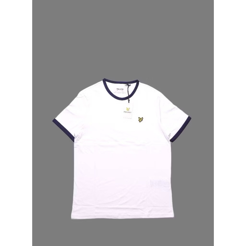 lyle and scott ringer tshirt white