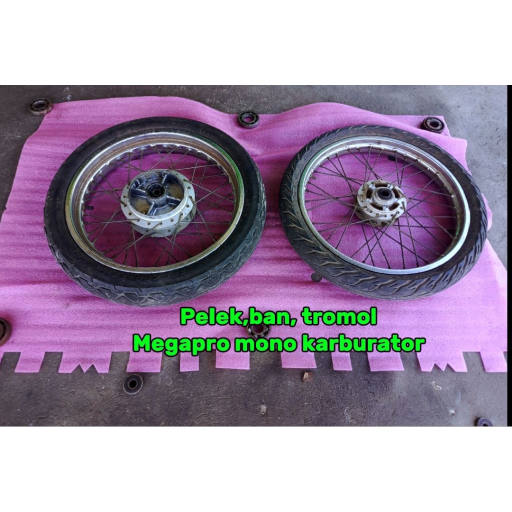 roda/pelek jari-jari Megapro mono karbu original