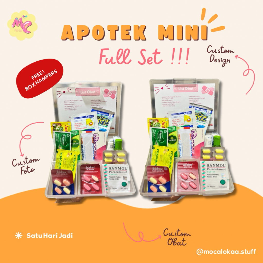Apotek mini | Kado untuk pacar | Kotak apotek mini | Emergency box | Apotek mini untuk ayang | Kotak