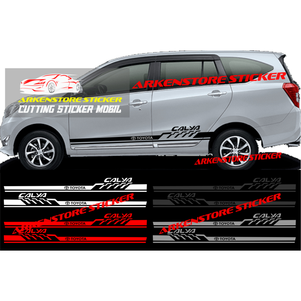 Promo sticker mobil calya cutting sticker stiker mobil toyota calya stiker calya