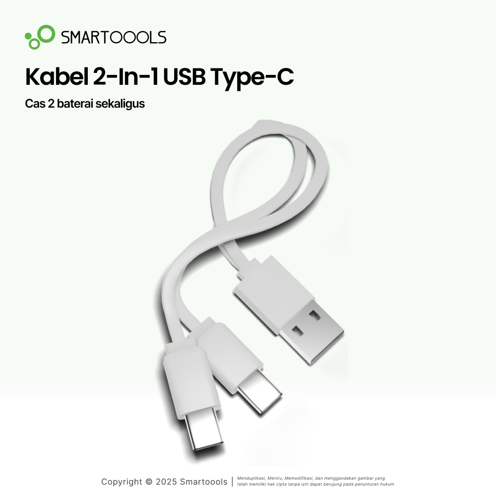 Kabel Smartoools USB-A to USB-C Split Cas 2 Perangkat