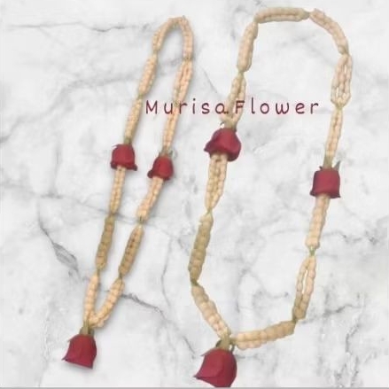Melati / kalung bunga melati 3 lapis mix rose fresh