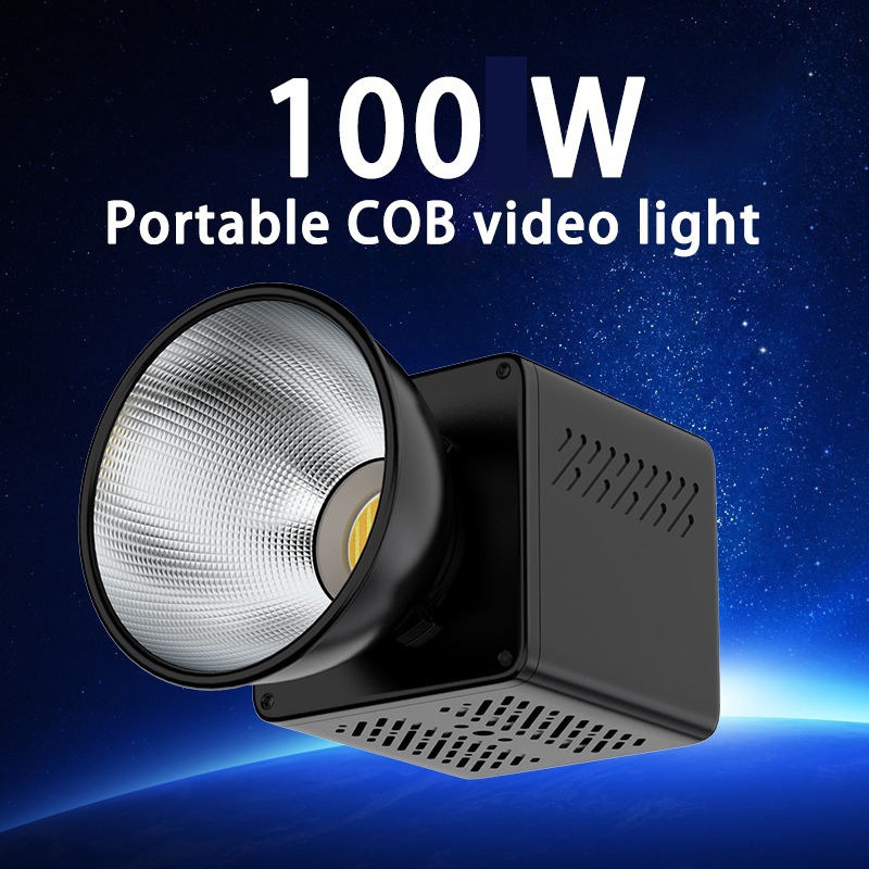 Lampu Studio Fotografi COB LED RGBW 24 Mode TFT Display 100W Hitam G100 PRO LIYADI