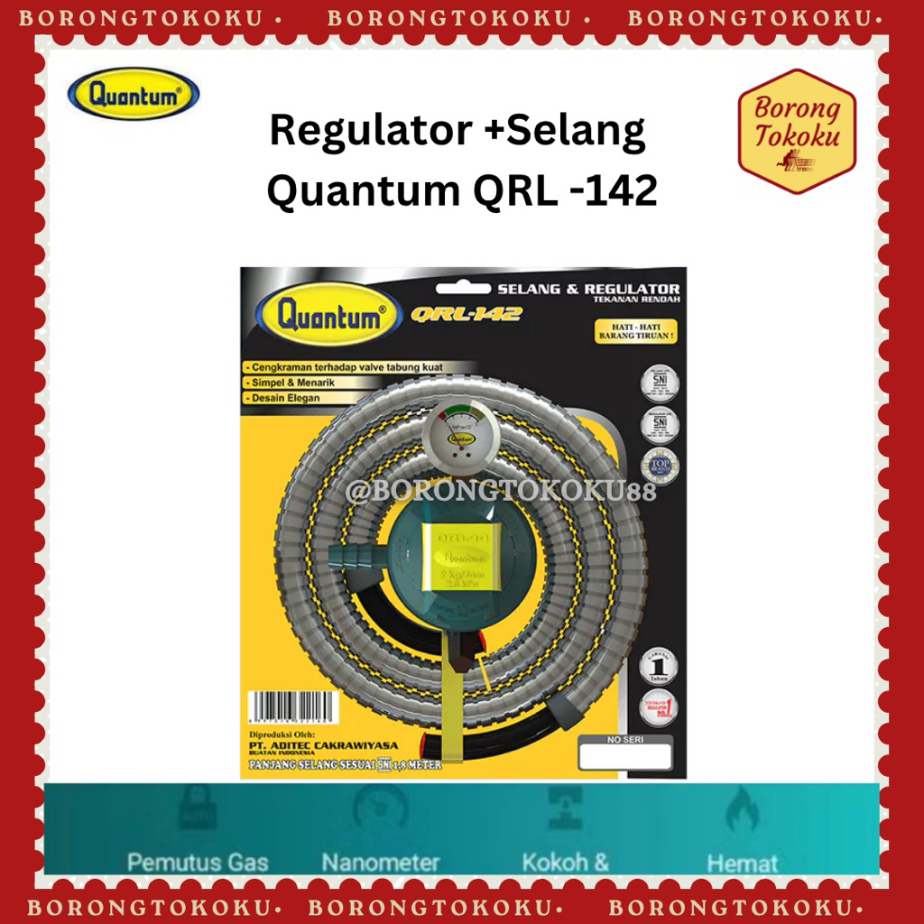 Quantum Regulator Selang QRL-142 / Regulator selang LPG Quantum