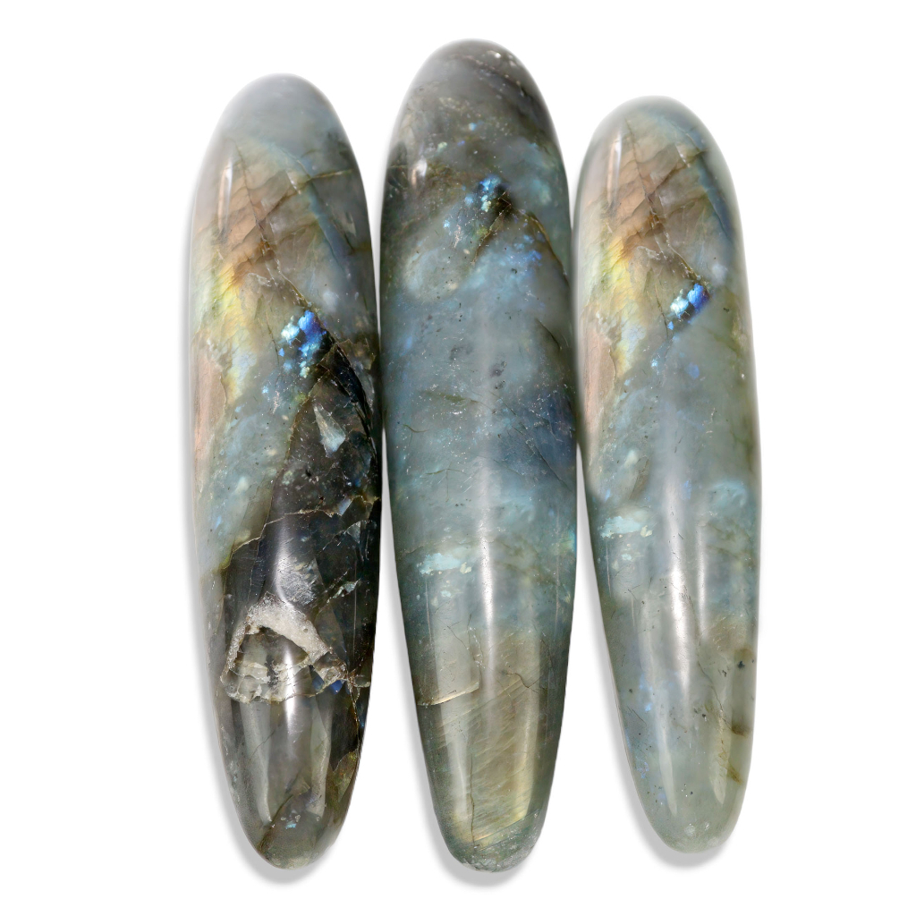 Stik Pijat Refleksi Natural Batu Akik Labrador / Batu Pijat