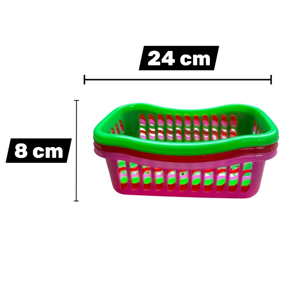 Keranjang Surat ATK Plastik Segi Panjang Kecil Serbaguna untuk Meja Kerja