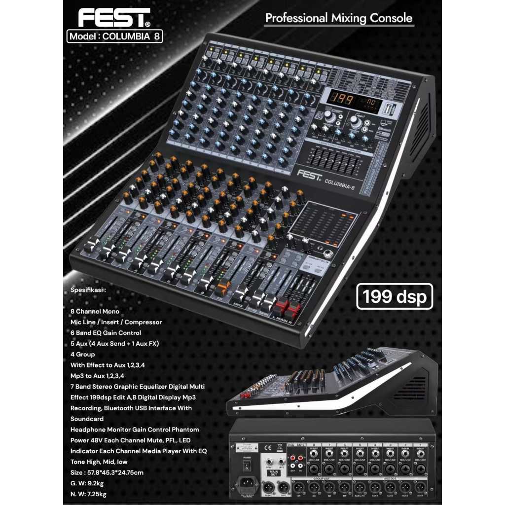 MIXER AUDIO FEST COLUMBIA8 COLUMBIA 8 ORIGINAL