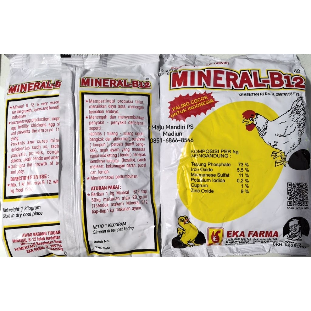 Mineral B12 Eka Farma Pembibitan Breeder Vitamin Ayam Petelur