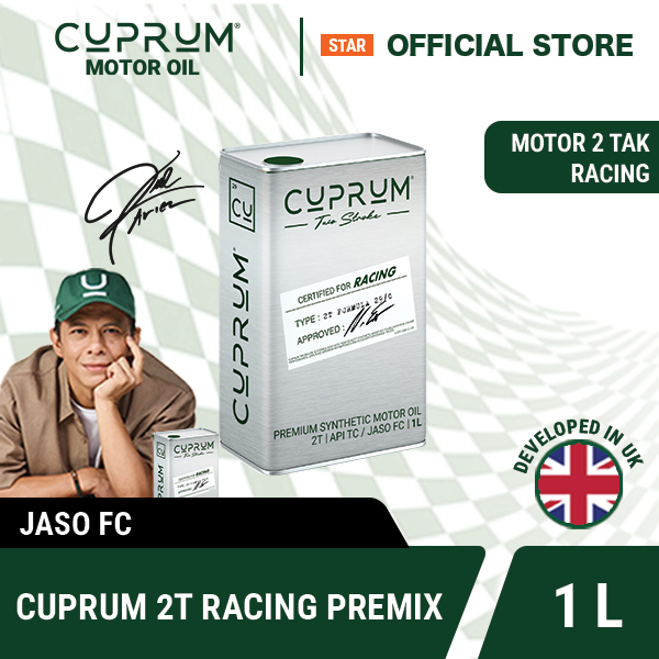 Oli Motor Racing 2T Ester Full Synthetic CUPRUM | Oli Samping 2Tak Racing | Oli Mesin 2Tak Racing | 