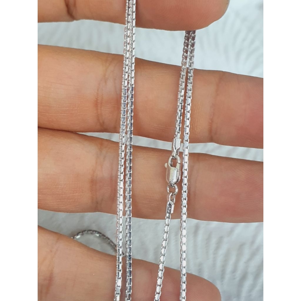 Kalung italy santa panjang putih polos emas 75% 750 75 % 17k 7 gr an