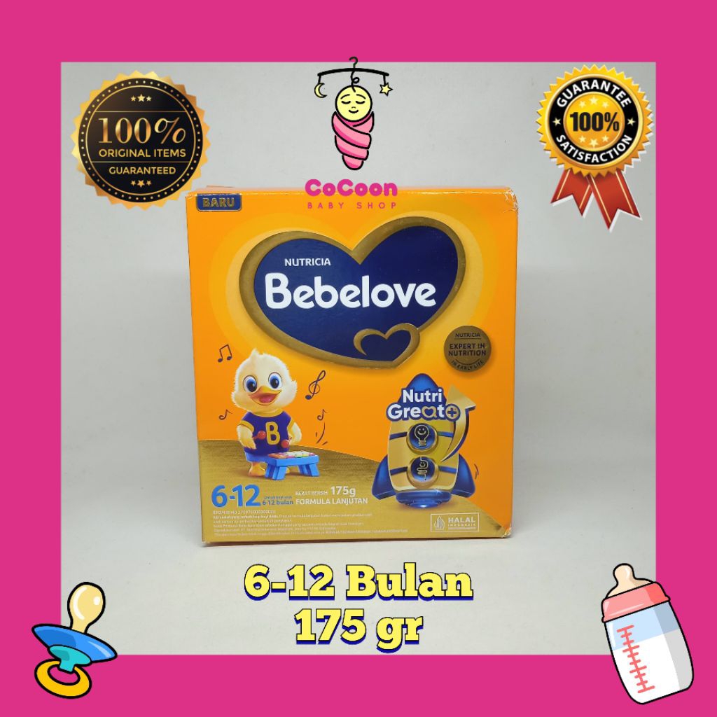 Susu Formula Bayi Nutricia Bebelove 2 6-12 Bulan 175 gr 200 gr 400g 800 g 1000g 1800 g