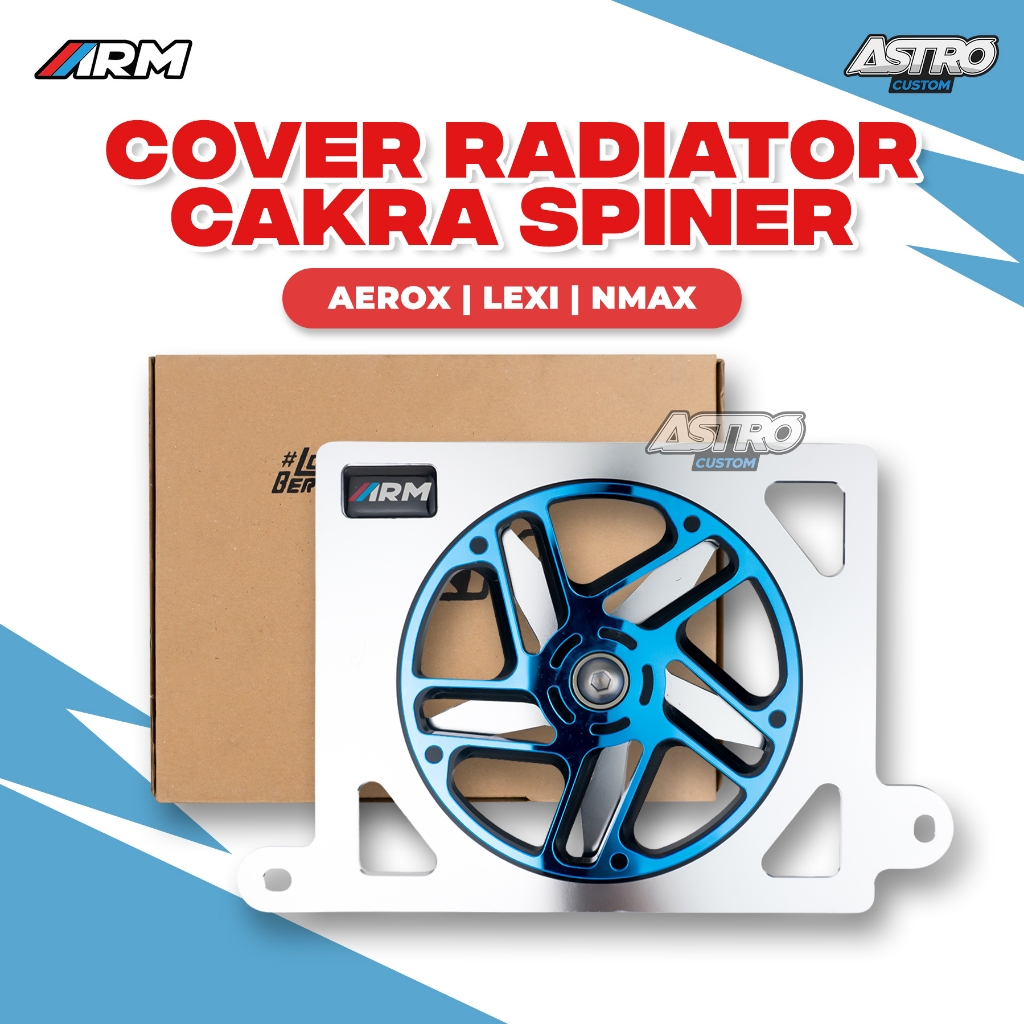 Cover Radiator Spinner Arumi Cakra Nmax 155 Aerox 155 Lexi 125 3D Two Tone Full CNC Aksesoris Motor