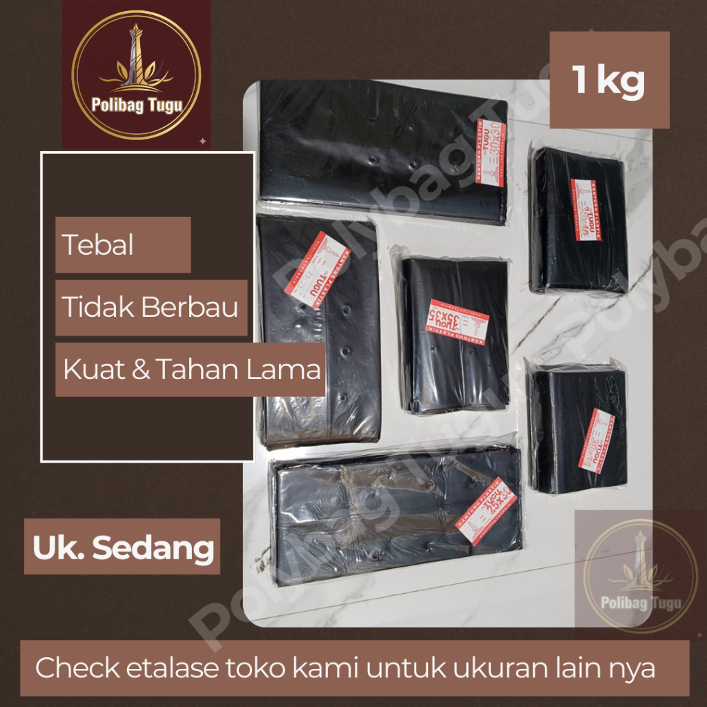 1kg - Polybag Tanaman Ukuran Sedang Plastik Polybag / Polibag Tanaman Untuk Sayur Terlaris