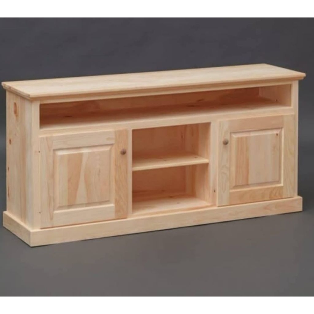 Bufet TV lemari TV kayu solid.