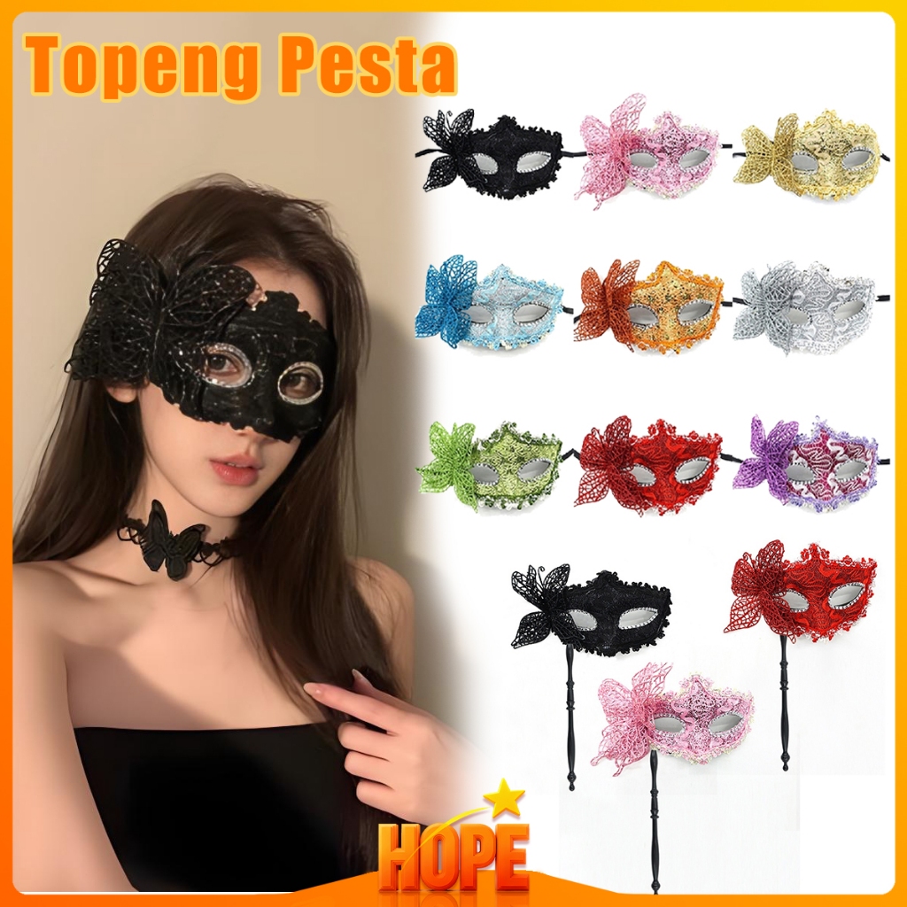 Mewah Berkualitas Tinggi Topeng Pesta Elegan Topeng Mata Pesta Kupu-Kupu Topeng Pesta Anak Perempuan