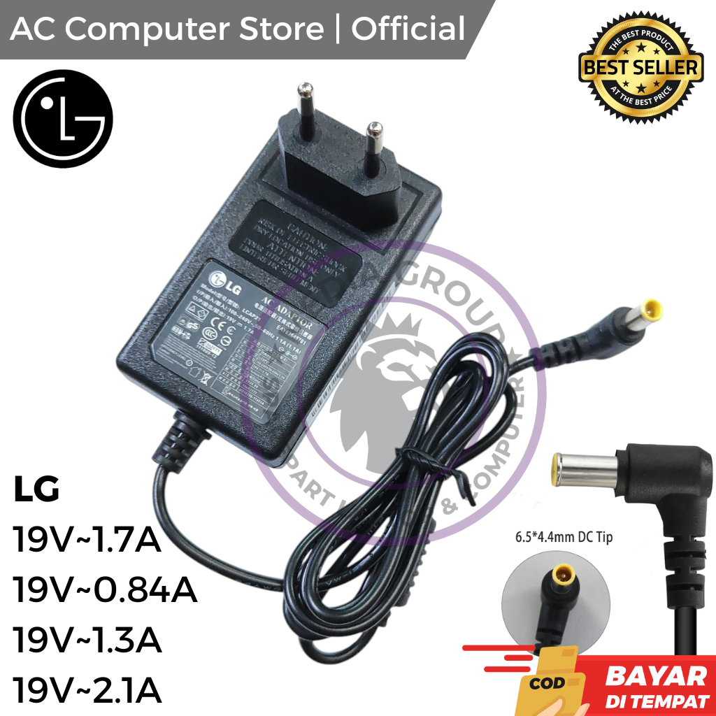 Adaptor LCD LED Monitor LG 19V -1.7A LG (19V -1.3A LG 19V-2.1A) compatible