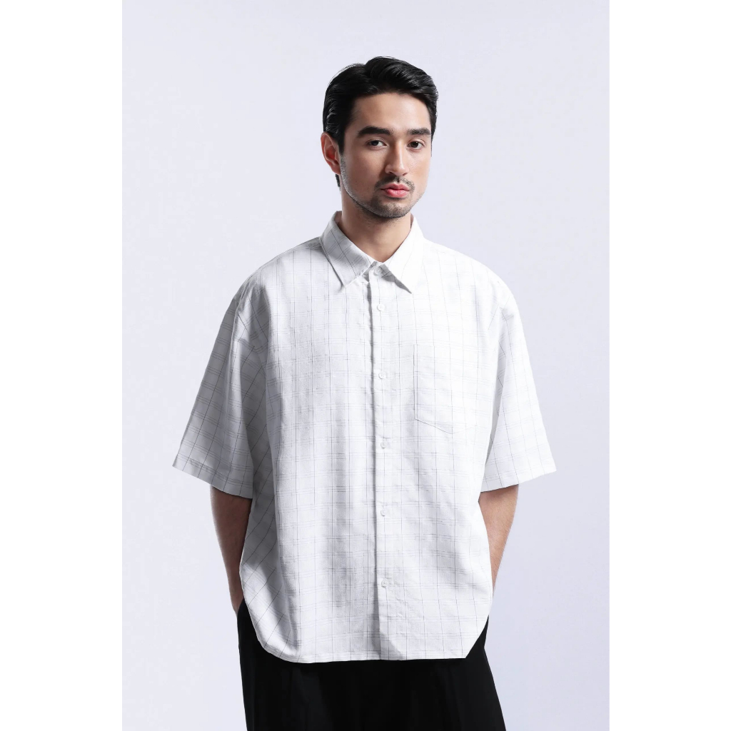 Heymale Gritex Boxy Shirt Kemeja Lengan Pendek