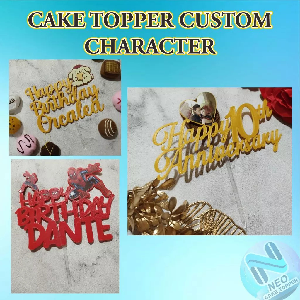 Jual Cake Topper Custom Karakter || Cake Topper Custom Character