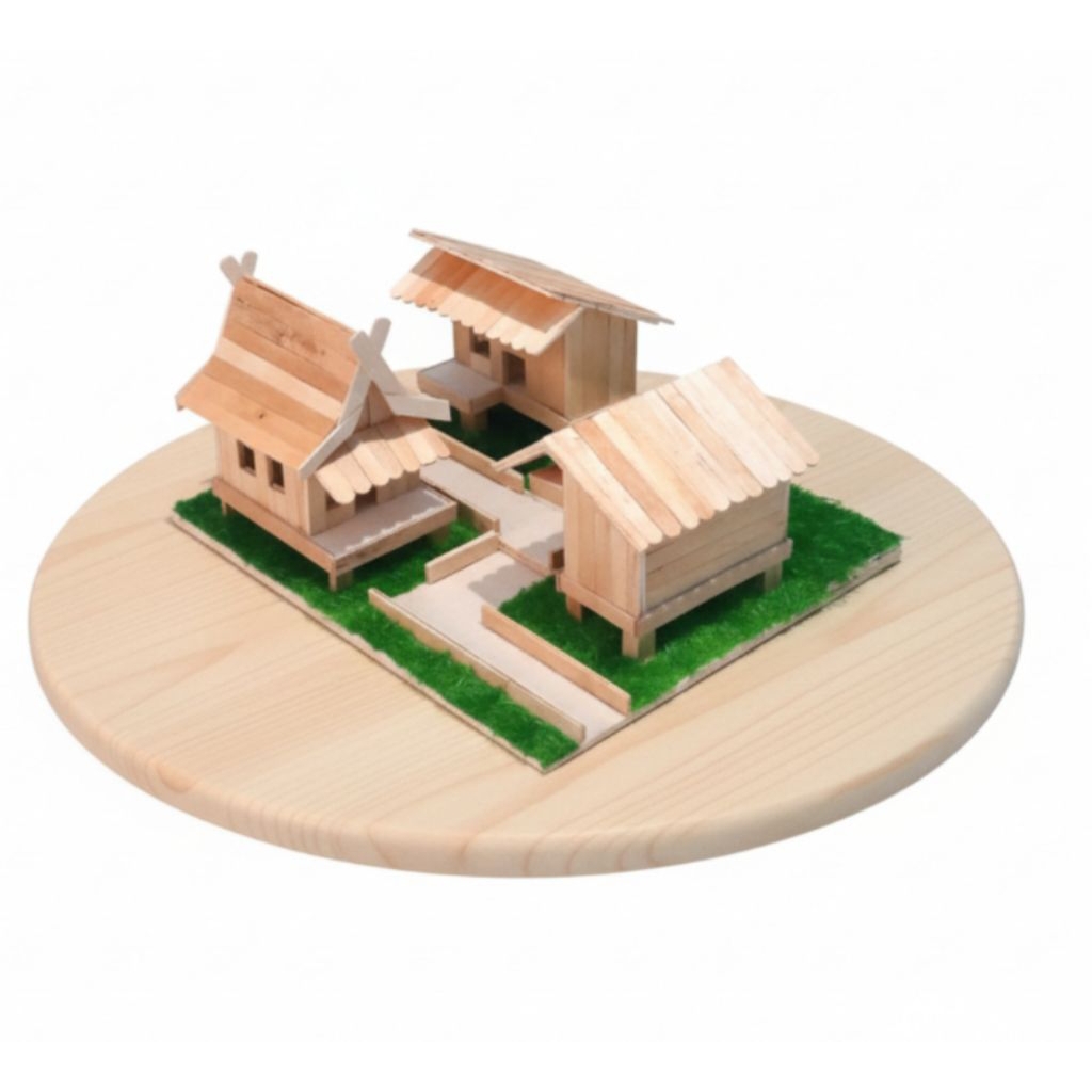 miniatur rumah adat provinsi jawa Barat 3 type