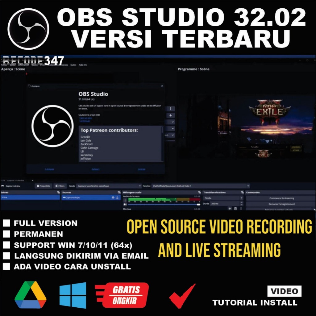 OBS Studio 32 Full Version Terbaru