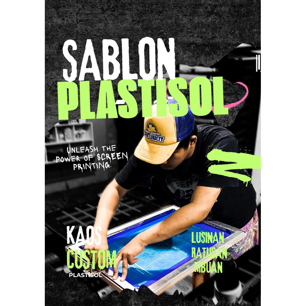 KAOS SABLON PLASTISOL LUSINAN