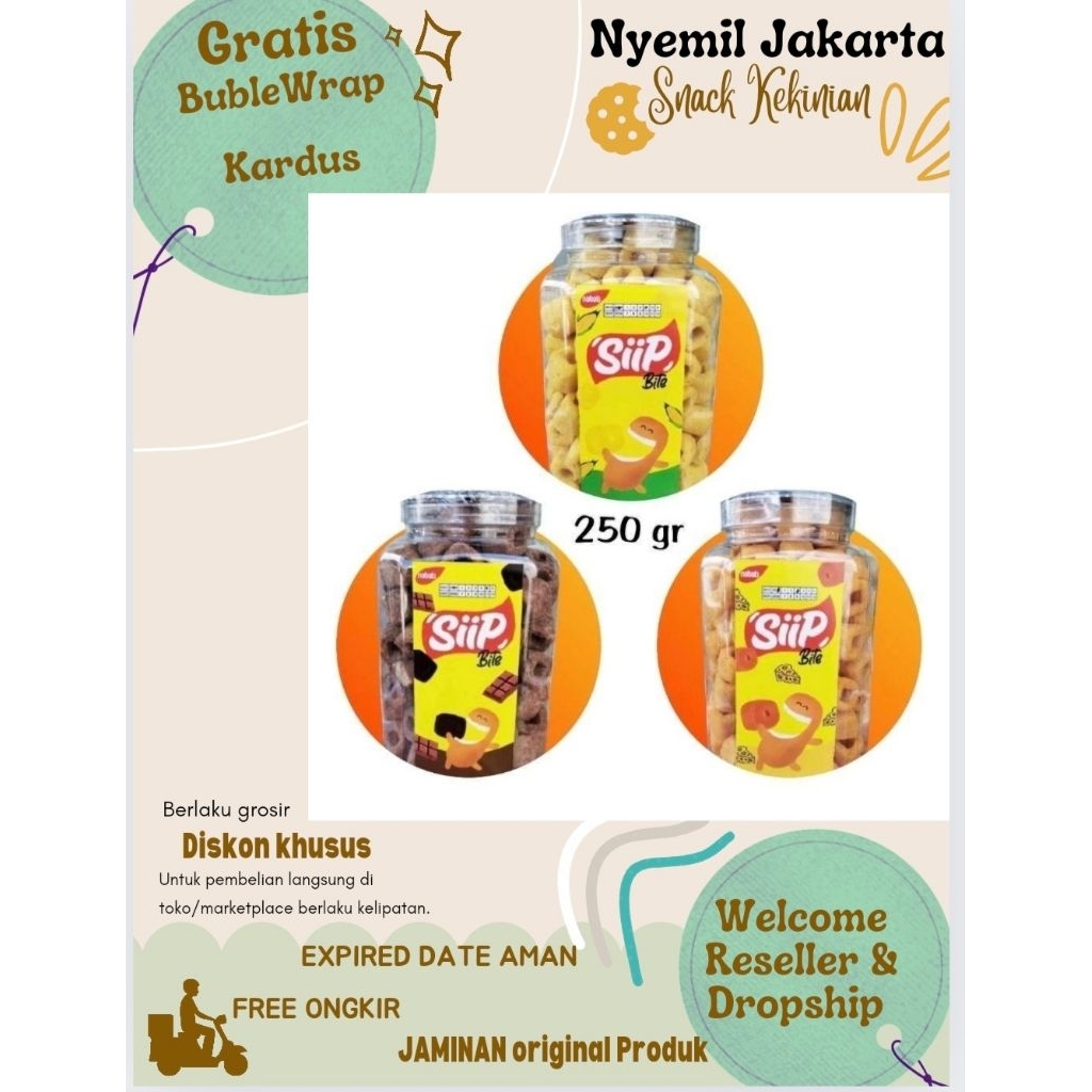 Snack viral jajan lebaran/Snack branded ORI/pSIP NABATI/coklat/keju/jagung bakar/toples jumbo/toples