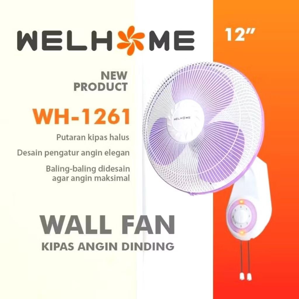 KIPAS DINDING welhome wh 1261 12 inch / Kipas Welhome