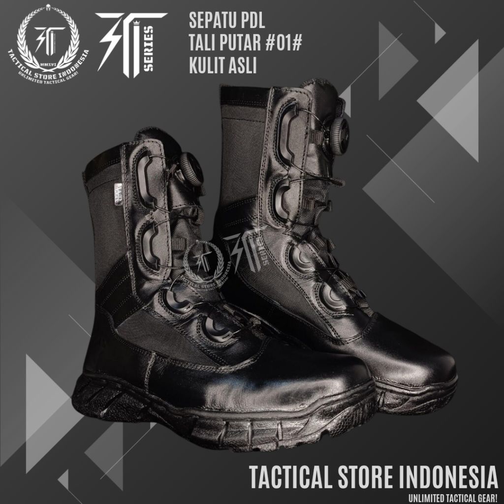 Tactical Store Indonesia ® 100% ORIGINAL KULIT ASLI Sepatu PDL Tali Putar - Sepatu PDL WR 01