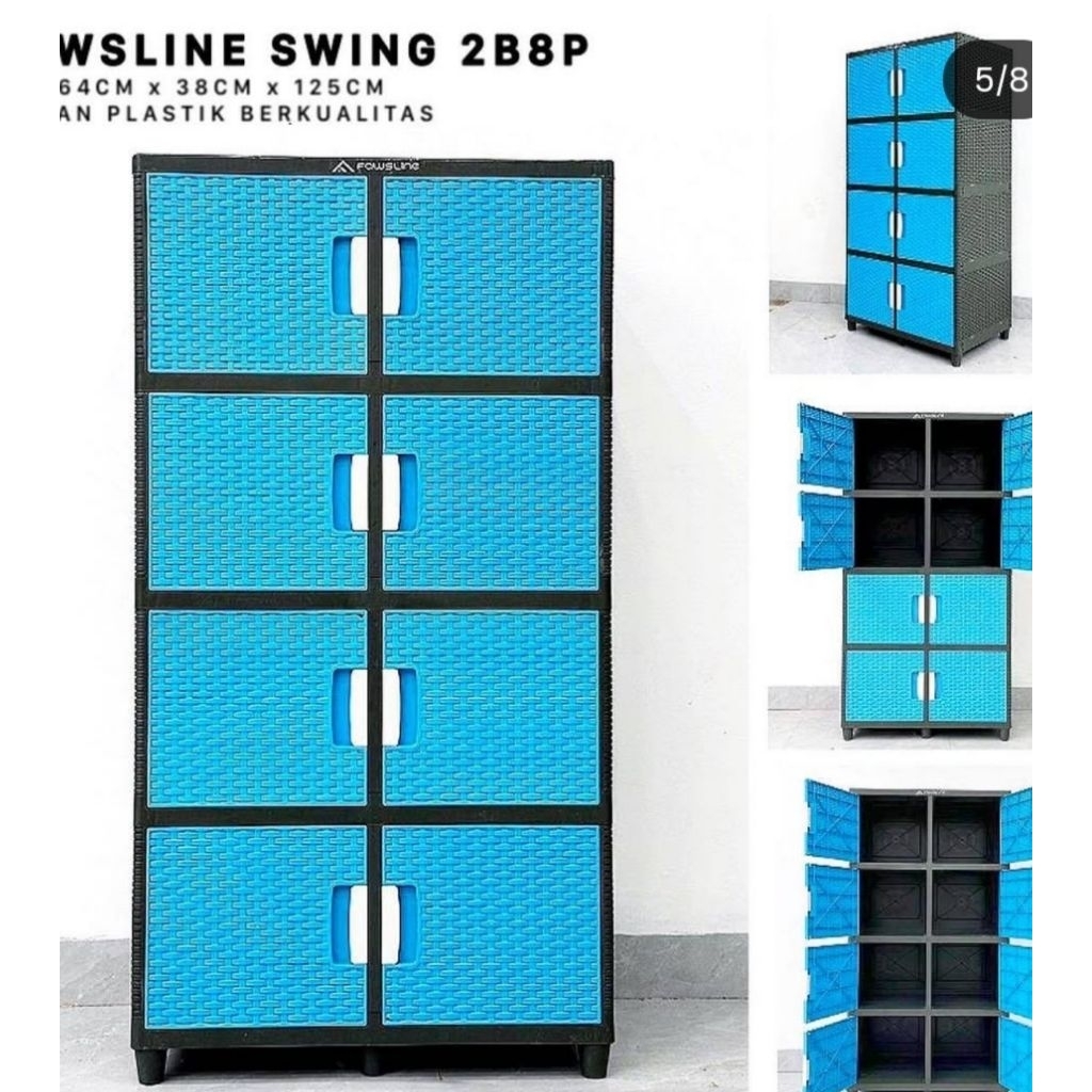 Lemari plastik 4 susun sekat Tebal, PONTIANAK