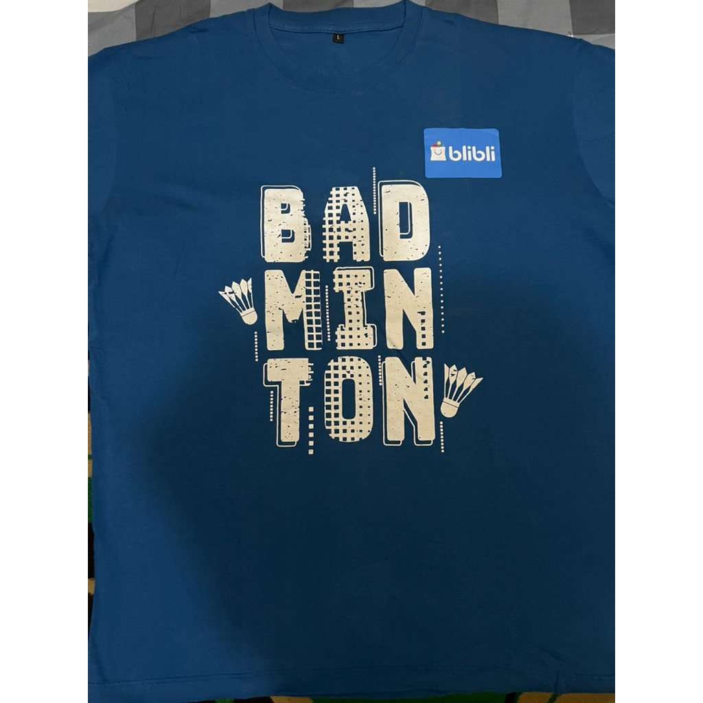 Kaos badminton djarum foundation biru size L