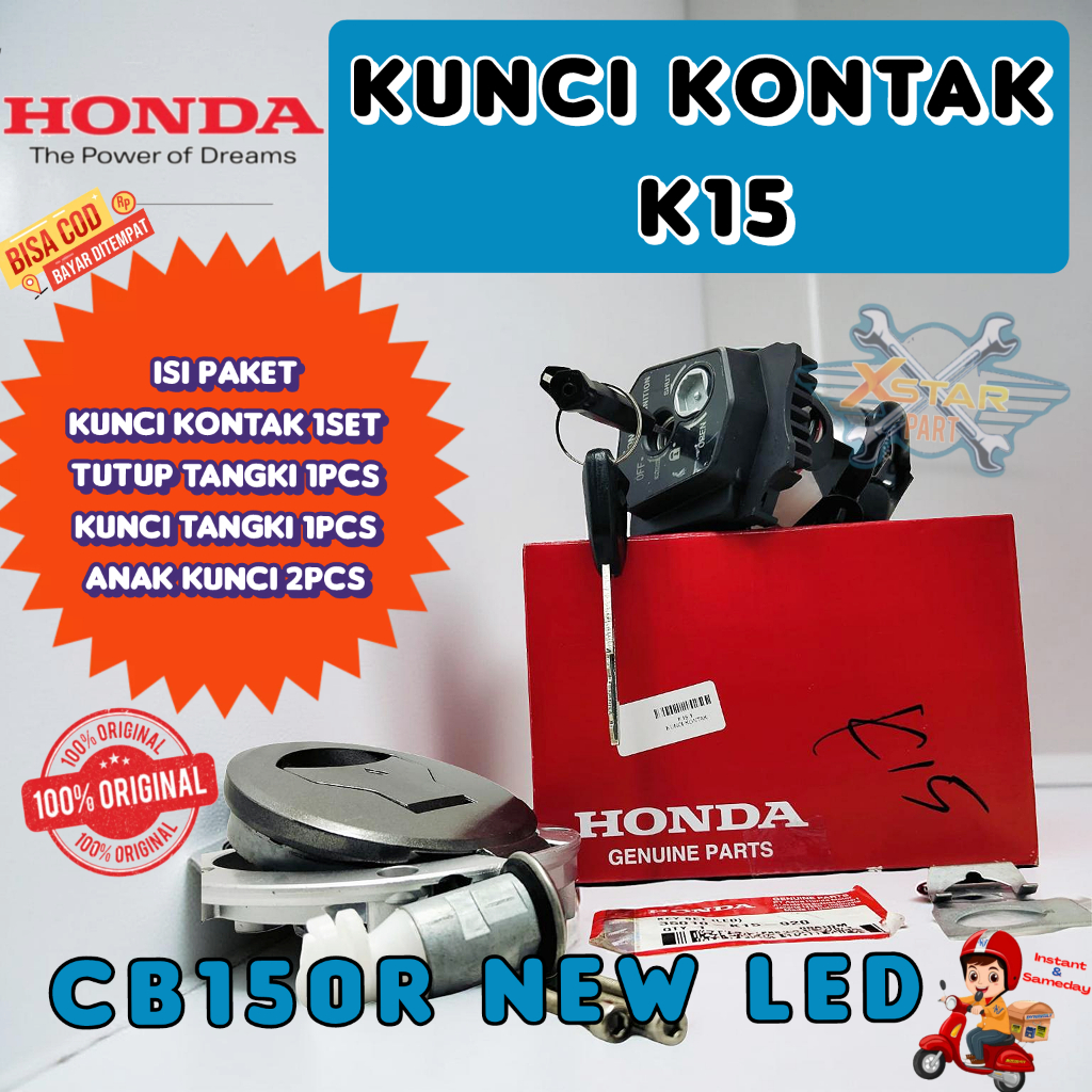 ORI Kunci Kontak Set K15 CB150R NEW CB 15 R LED Set Komplit Original Kunci Kontak K15 Keyset CB150R