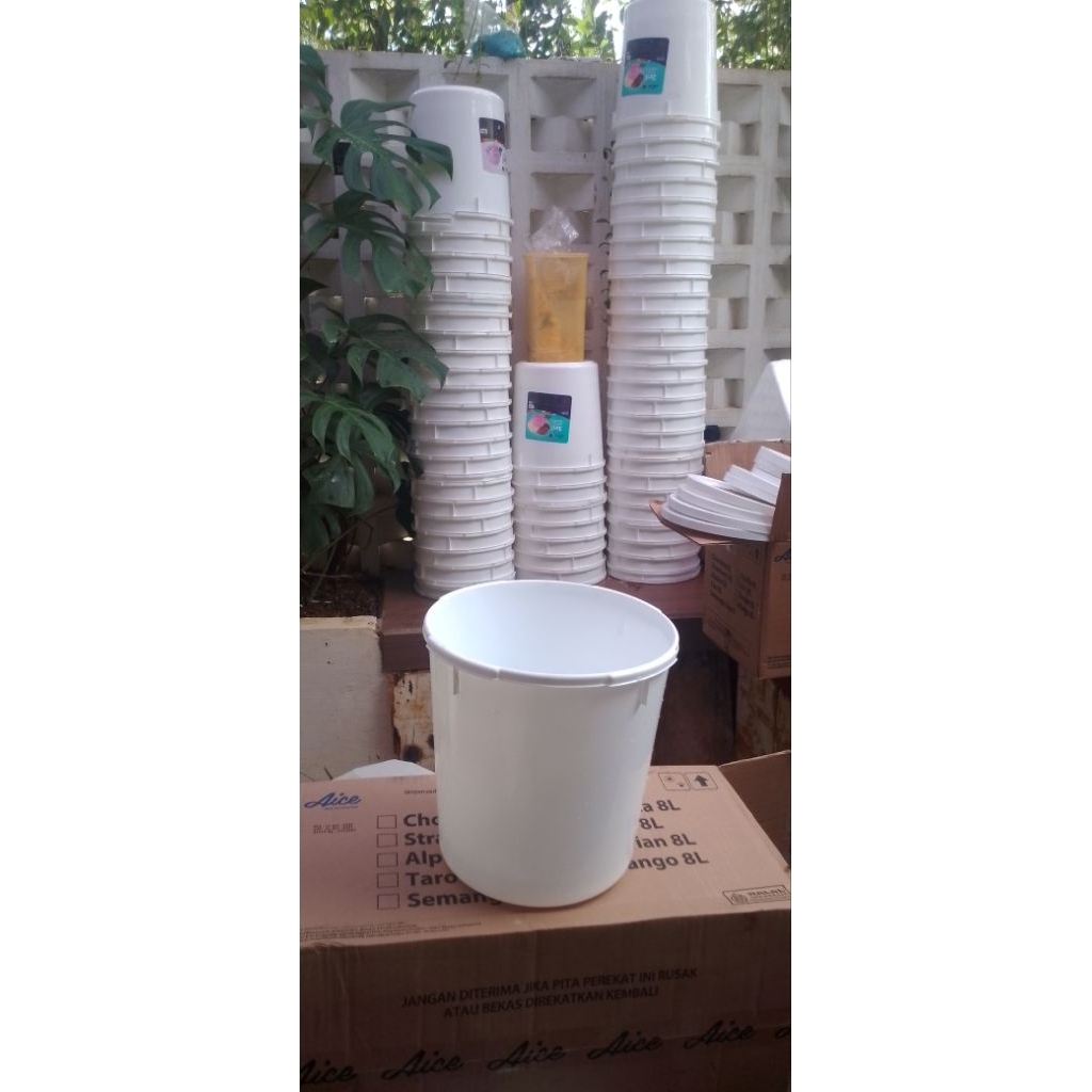 ember eskrim bekas x Aice 8 liter