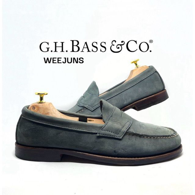 Weejuns GH BASS & CO Driving Mocassin Nubuck leather Sepatu loafer Kulit Pria
