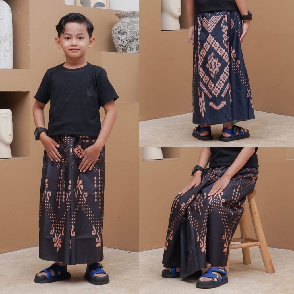Sarung Anak Model Rok Sarung Instan Anak Laki Perempuan Nyaman Praktis (Usia 2-13 Tahun)