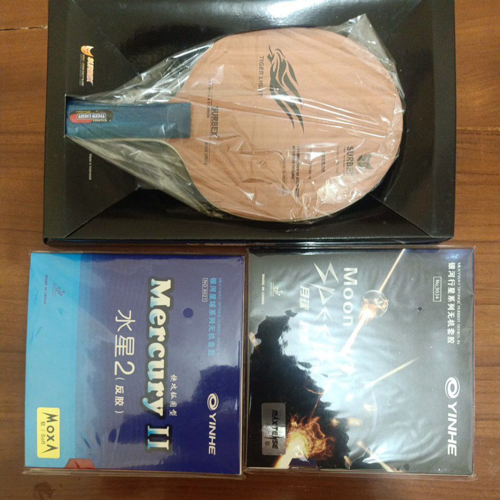 BET RAKITAN BLADE SURBEX TIGER LIGHT RUBER MOON DAN MARCURY II