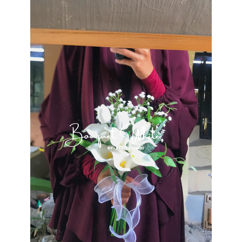 Buket Wedding - Bunga Calla Lily - Bunga Tulip - Buket Nikah - Bouquet Wedding