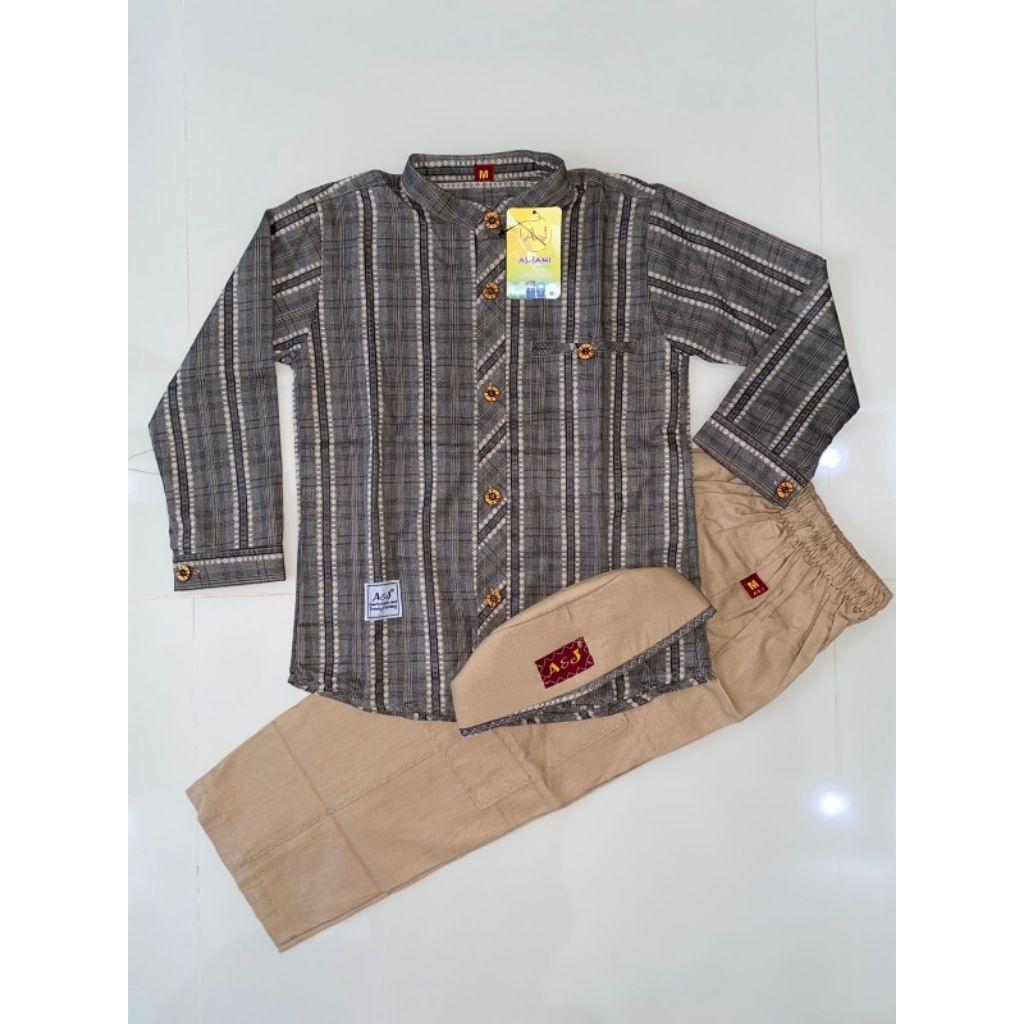 Setelan Koko anak Al bariqi By A&J Lengan panjang terbaru / koko anak terbaru aljami / koko anak sal